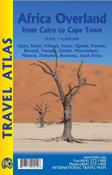 Africa Overland from Cairo to Cape Town Road Map (1st Edition) by ITMB (2016)