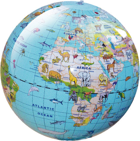 30cm Inflatable Animal Globe by Caly Toys