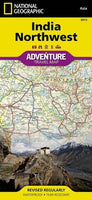India, Northwest Adventure Road Map by National Geographic