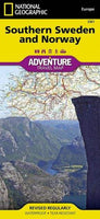 Southern Norway & Sweden Adventure Road Map by National Geographic