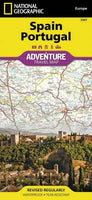 Spain & Portugal Adventure Road Map by National Geographic