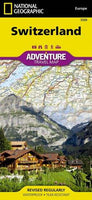Switzerland Adventure Road Map by National Geographic