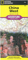China West Road Map by National Geographic