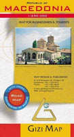 Republic of Macedonia Road Map by Gizi Map