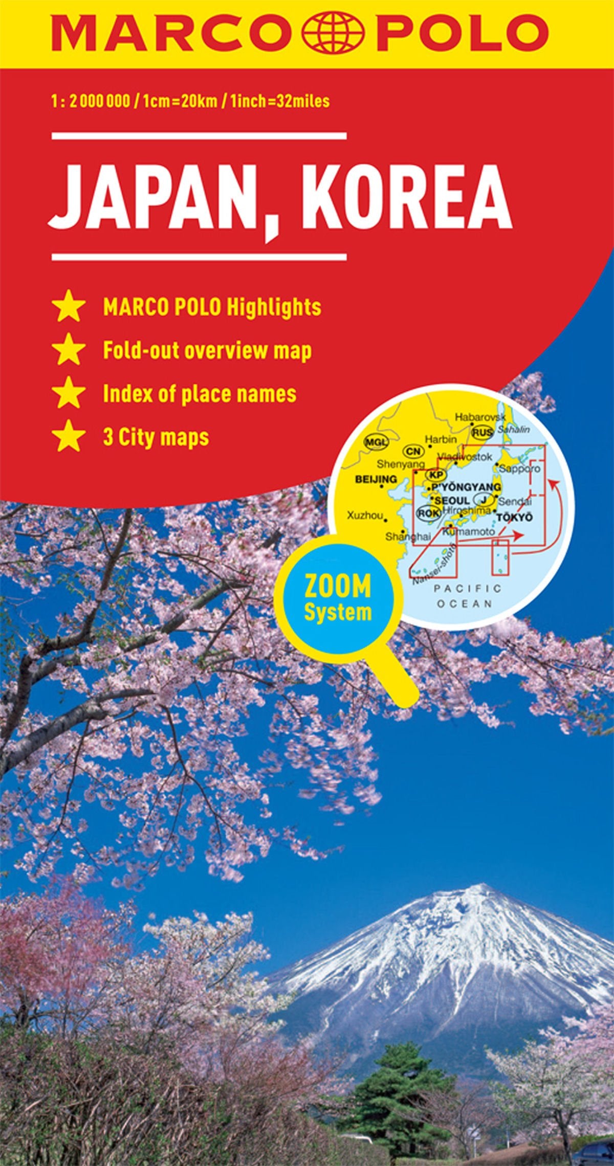 Japan & Korea Road Map by Marco Polo (2017)