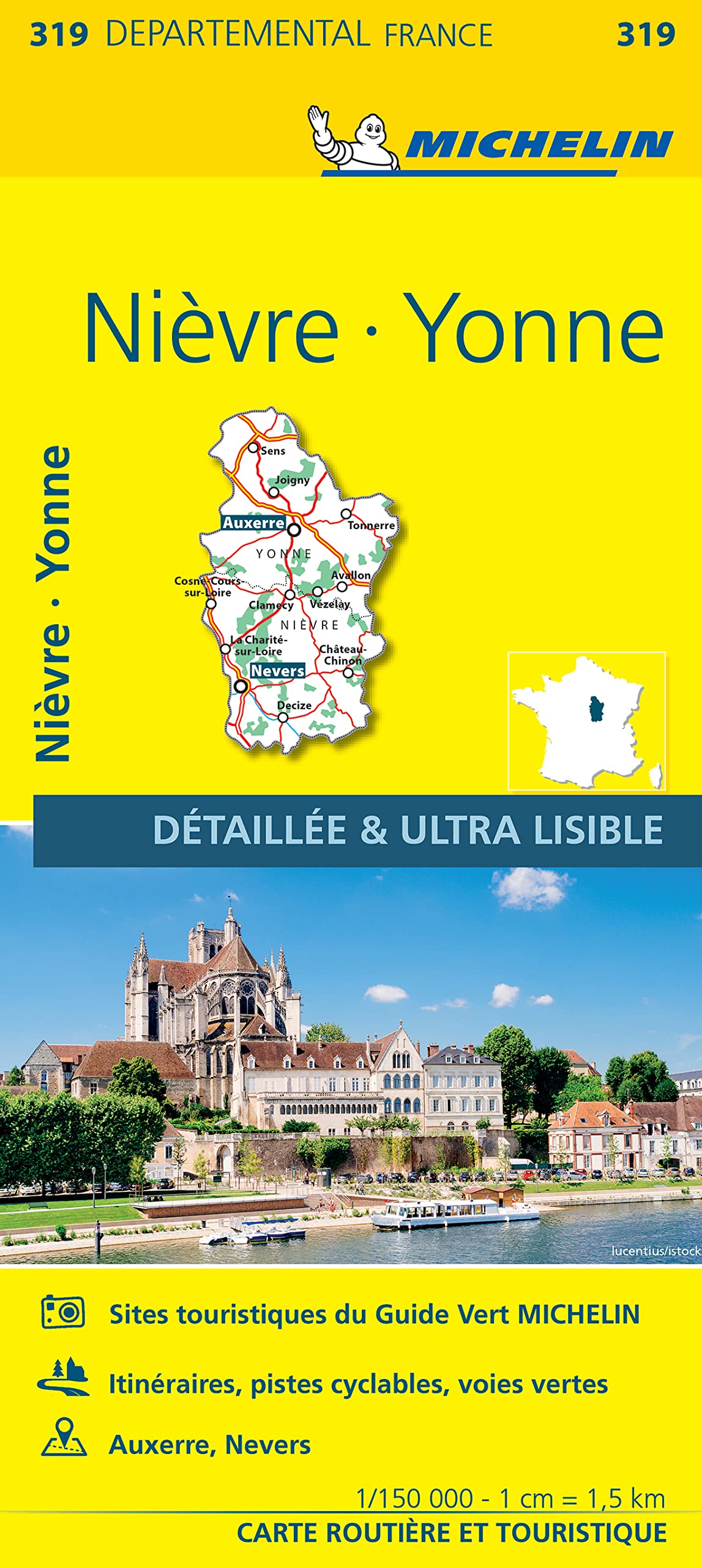 Nièvre & Yonne Road Map 319 by Michelin (2022)