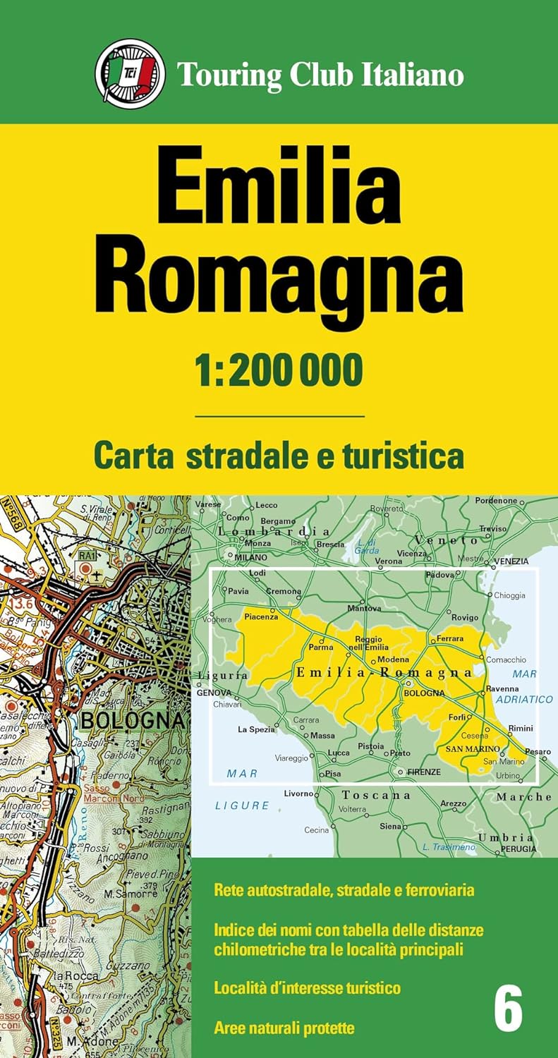 Emilia Romagna Road Map by Touring Club Italiano (2022)