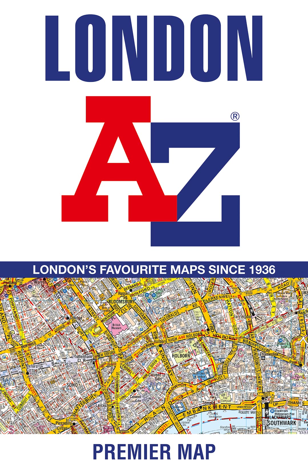 London Road Map by A-Z Maps (2023)