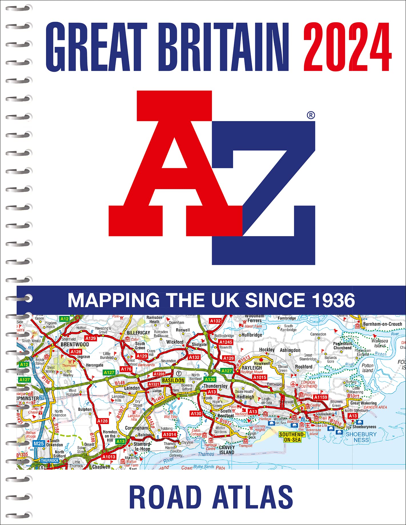 Great Britain Spiral Road Atlas by A-Z Maps (2024)