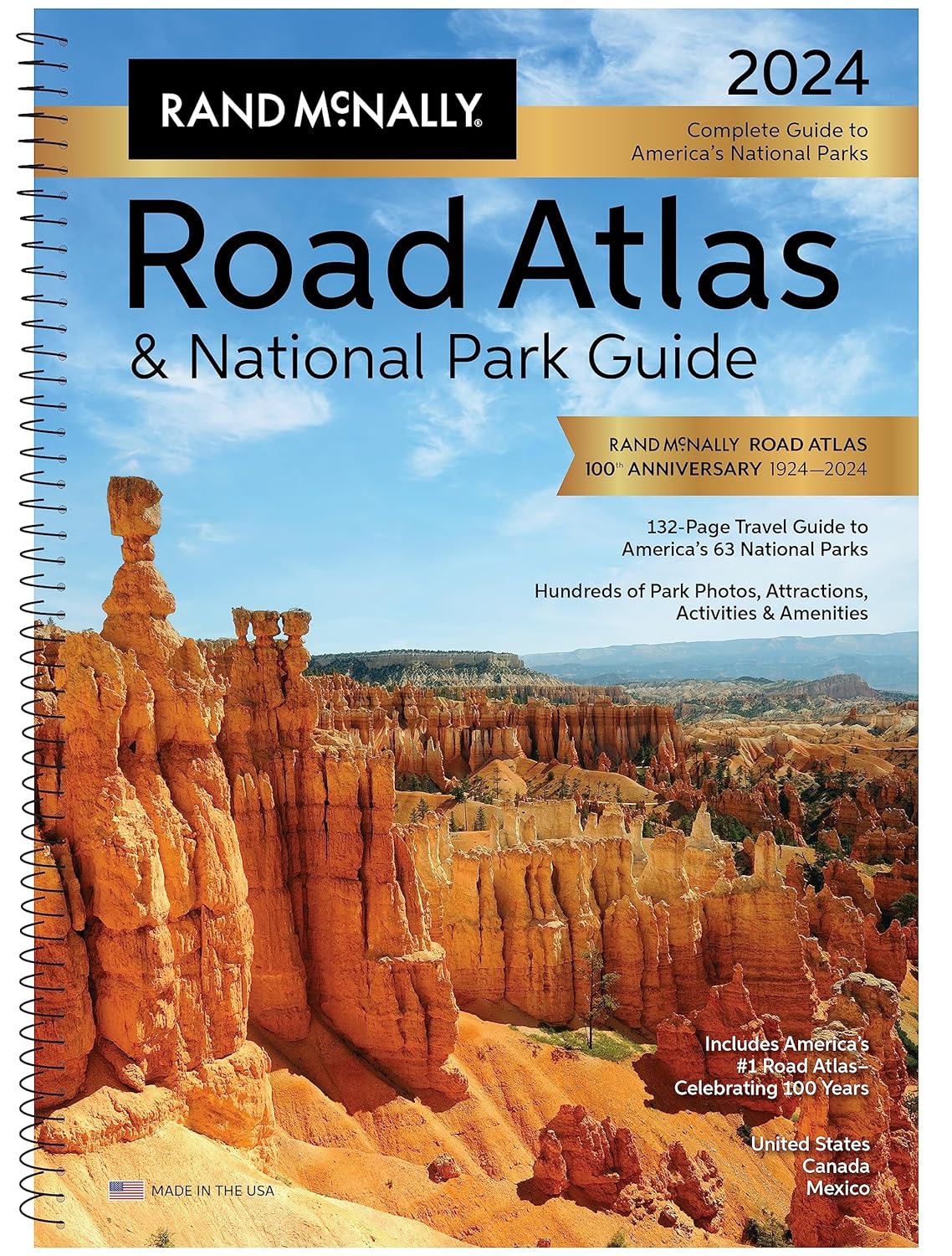 USA Road Atlas & National Parks Guide: America by Rand McNally (2024)