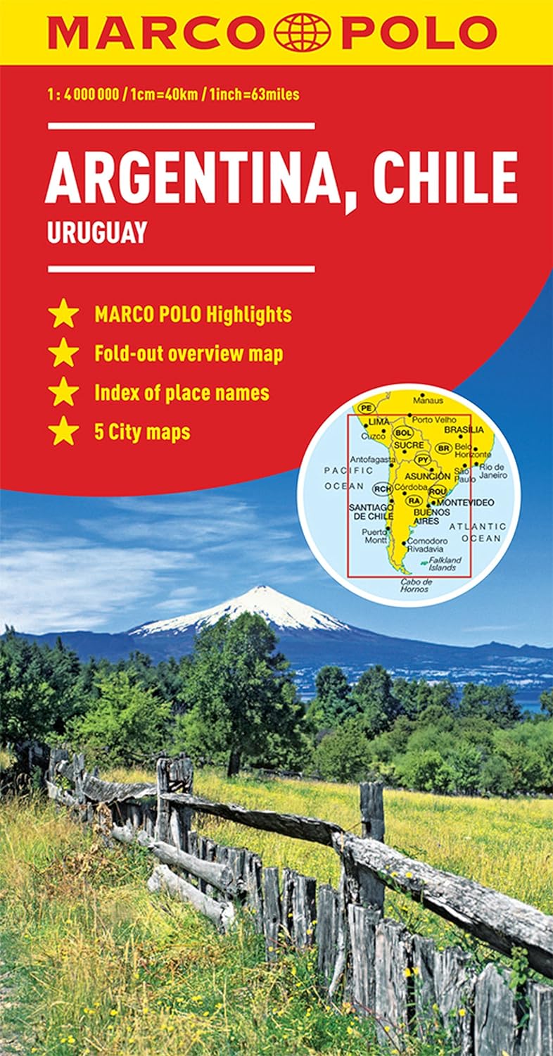 Argentina & Chile Road Map by Marco Polo (2017)