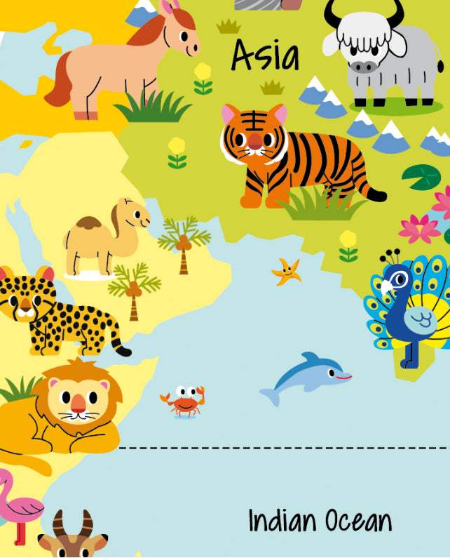 Caly Inflatable World Globe XXL 85cm - Ocean Blue With Country Flags