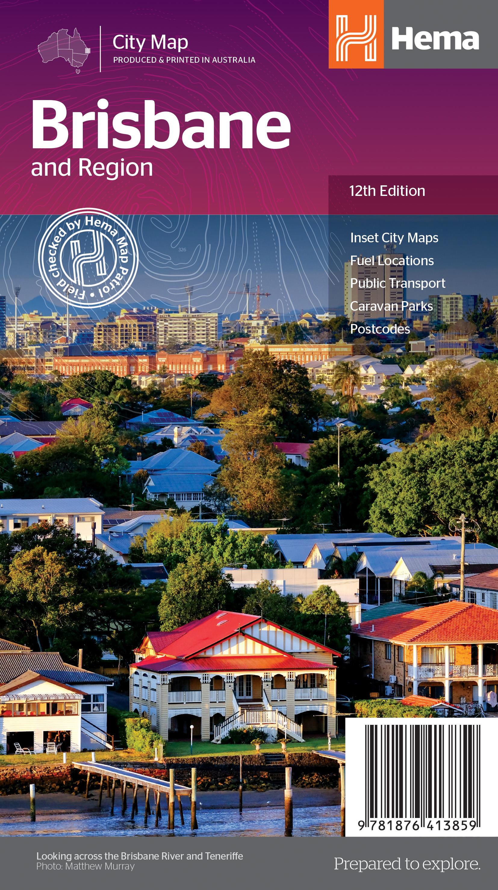 Brisbane & Region City Map (12th Edition) by Hema Maps