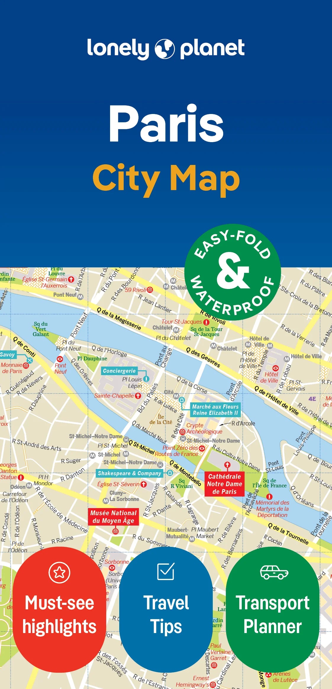 Lonely Planet Paris City Map (2nd Edition) (2023)