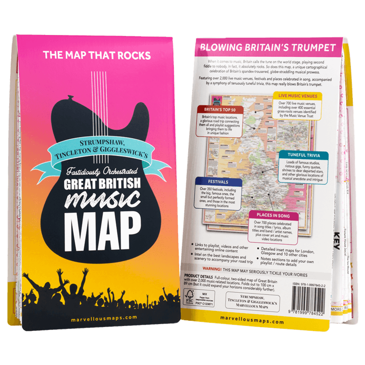 Buy Marvellous Map Fastidiously Orchestrated Great British Music Map