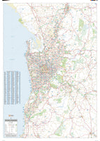 Adelaide & Greater Area Wall Map by Hema Maps
