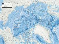 Arctic Ocean Floor Wall Map by National Geographic