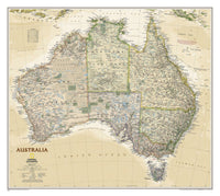Australia Executive Wall Map by National Geographic