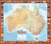 Australia Outback Adventure Wall Map (4th Edition) by Hema Maps
