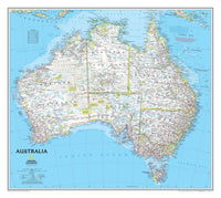 Australia Wall Map by National Geographic