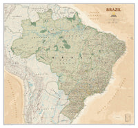 Brazil Executive Wall Map by National Geographic
