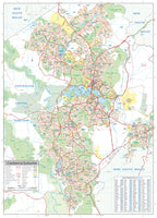 Canberra & Region Map Wall Map by Hema Maps