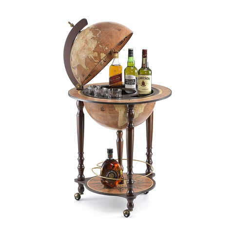 The Da Vinci Rust Bar Globe by Zaffoli