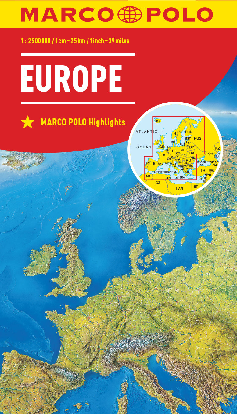 Europe Road Map by Marco Polo (2022)
