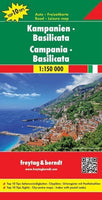 Campania Road + Leisure map by Freytag & Berndt