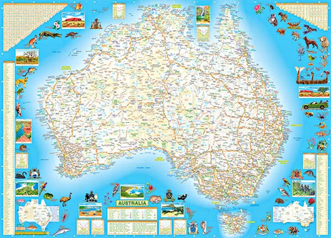 Australia Flat Map (Laminated) by QPA
