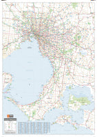 Melbourne & Region Super Wall Map by Hema Maps