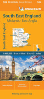 South East England Road Map 504 by Michelin