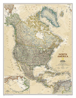 North America Executive Wall Map by National Geographic