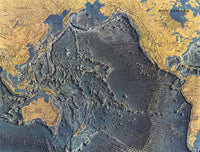Pacific Ocean Floor Wall Map by National Geographic