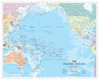 Pacific Ocean Wall Map (5th Edition) by Hema Maps