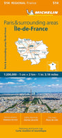 Paris & the Ile-de-France Road Map by Michelin