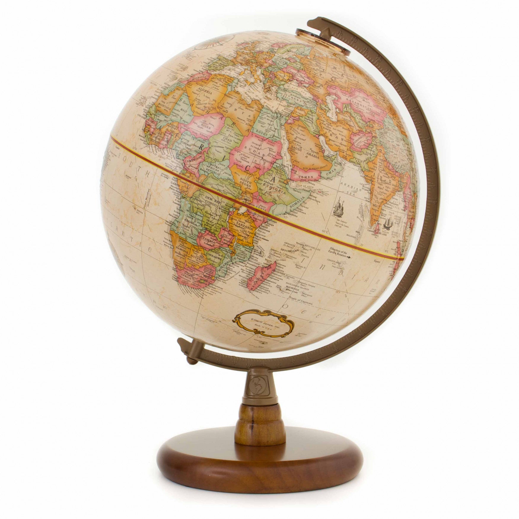 The Quincy Antique 23cm Globe by Replogle
