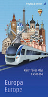 Rail Travel Map Europe Freytag-Berndt