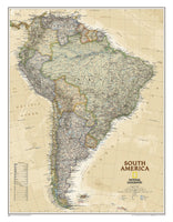 South America Executive Wall Map by National Geographic