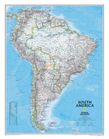 South America Large Wall Map by National Geographic