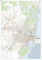 Sydney & Region Super Wall Map by Hema Maps