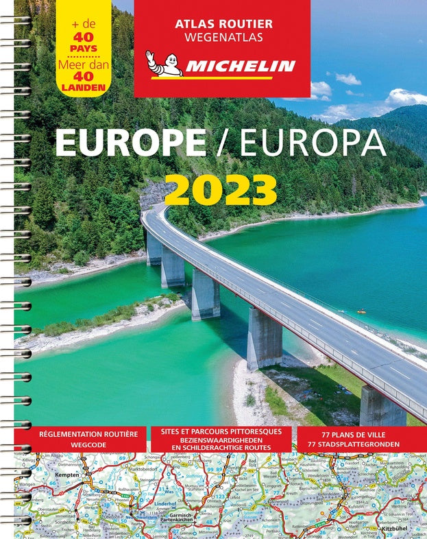 Europe Spiralbound Road Atlas by Michelin (2023)