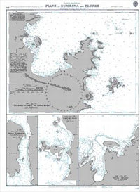Nautical Chart BA 895 Plans in Sumbawa and Flores 1962