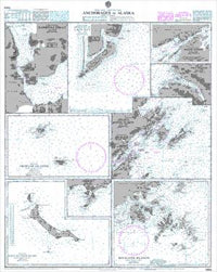 Nautical Chart BA 1454 Anchorages in Alaska 1995
