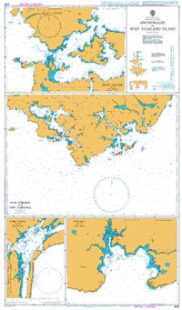 Nautical Chart BA 2543 Anchorages in West Falkland Island 2009