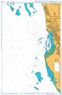 Nautical Chart BA 2658 Outer Approaches to Minaal Jeddah Jiddah 1988