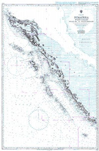Nautical Chart BA 2760 Sumatera West Coast Pulau We to Pulau Enggano 1979