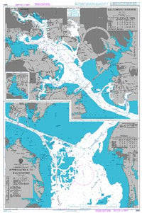 Nautical Chart BA 2850 Chesapeake Bay Approaches to Baltimore 2012