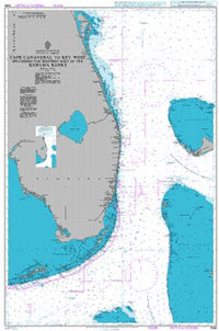 Nautical Chart BA 2866 Cape Canaveral to Key West including the Western Part of the Bahama Banks 2006