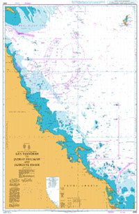 Nautical Chart BA 2882 Ras Tannurah to Jazirat Faylakah and Jazireh-ye Khark 2012
